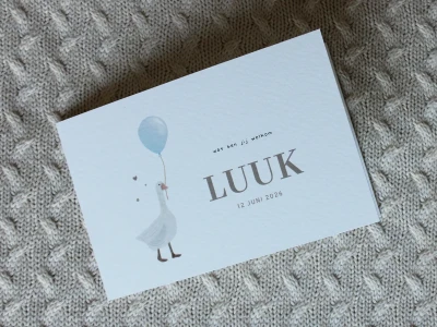 Geboortekaart Luuk