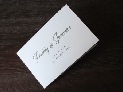 Jubileumkaart Janneke en Freddy
