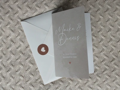 Trouwkaart Maike & Dennis