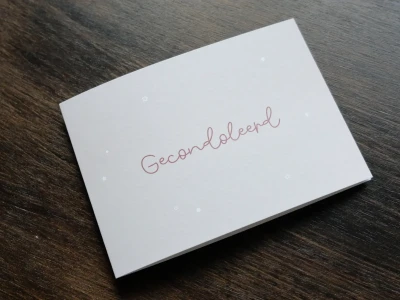 Wenskaart Gecondoleerd