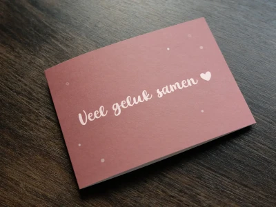 Wenskaart Veel geluk